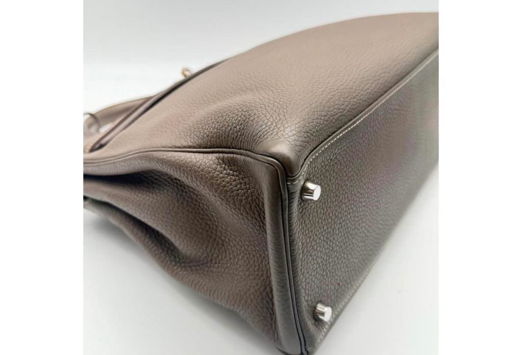 Gray Kelly Retourne 35cm - Togo Leather, Palladium Hardware (Ref C346894)