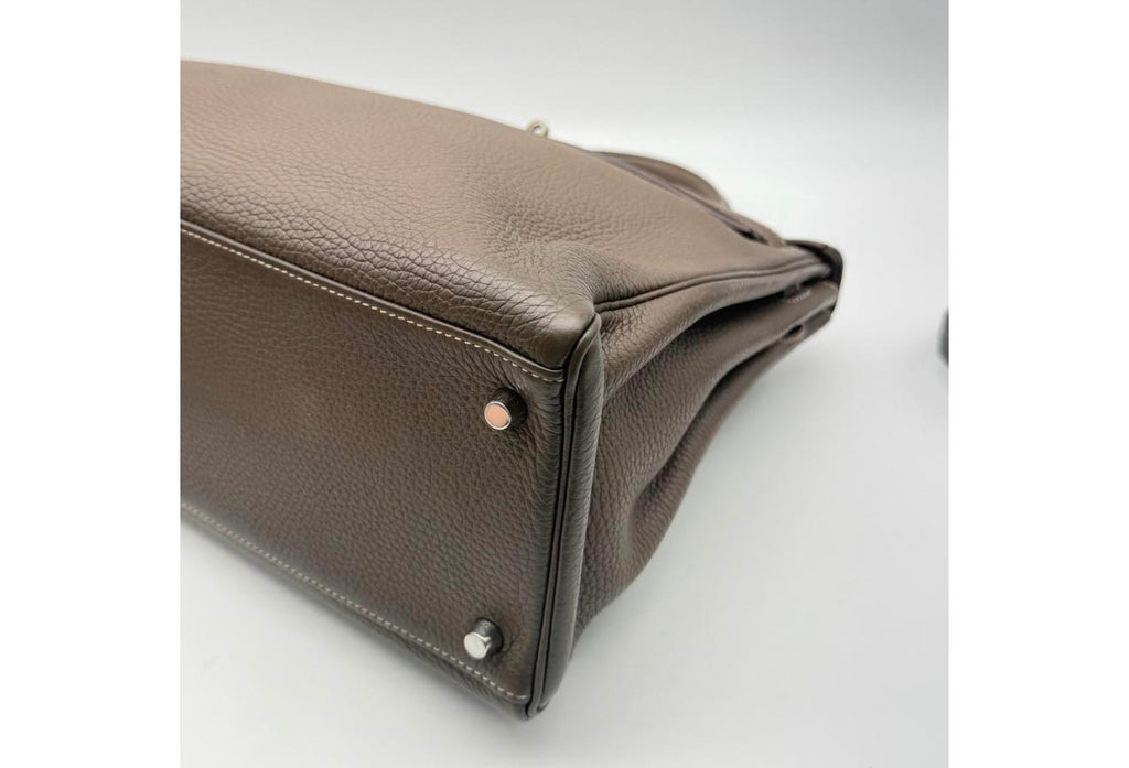 Gray Kelly Retourne 35cm - Togo Leather, Palladium Hardware (Ref C346894)