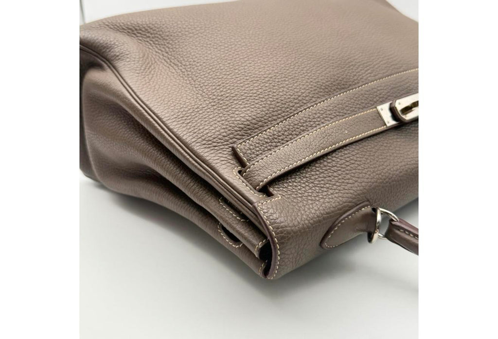 Gray Kelly Retourne 35cm - Togo Leather, Palladium Hardware (Ref C346894)