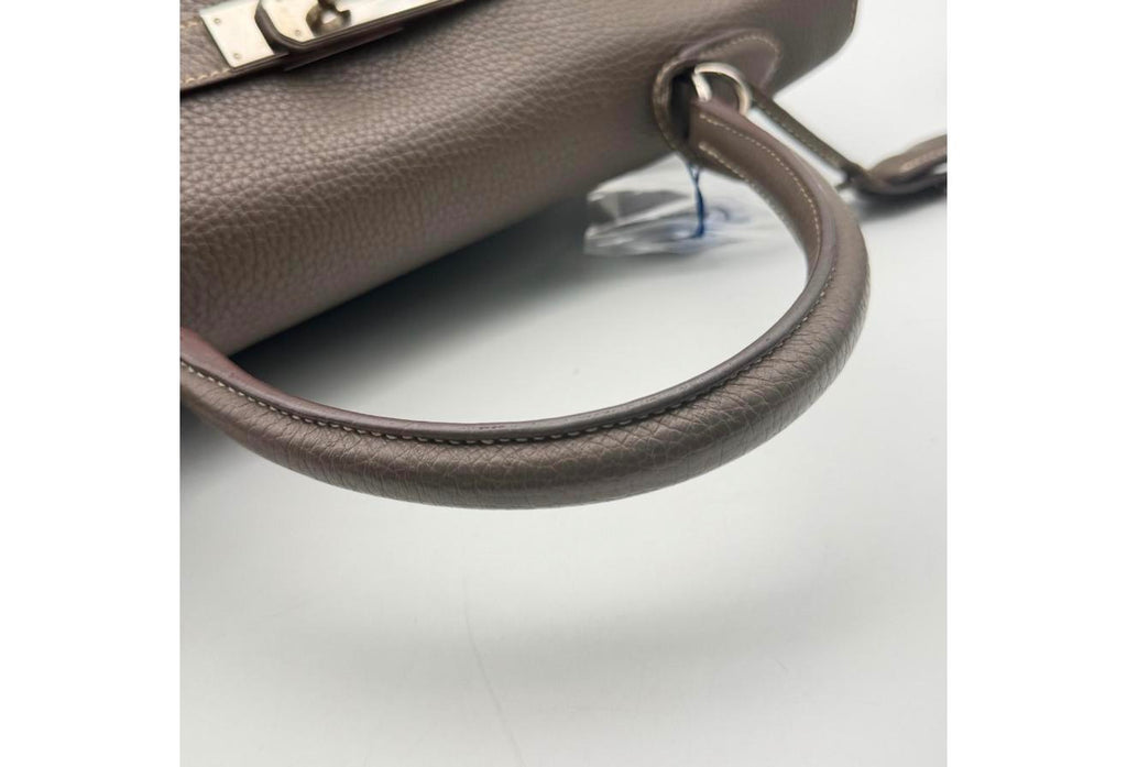 Gray Kelly Retourne 35cm - Togo Leather, Palladium Hardware (Ref C346894)