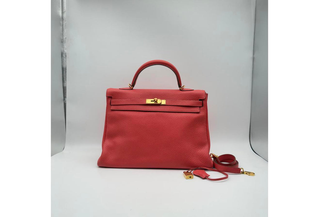 Red Kelly 35cm - Togo Leather, Gold Hardware (Ref C346897)