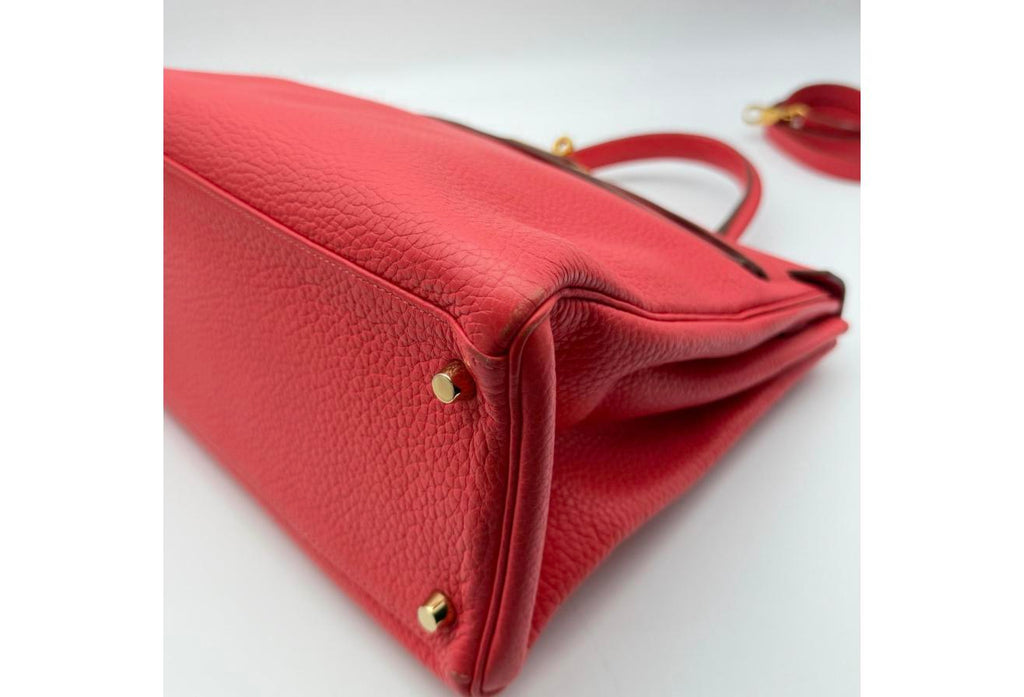 Red Kelly 35cm - Togo Leather, Gold Hardware (Ref C346897)