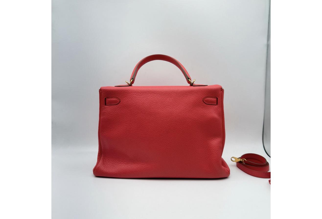 Red Kelly 35cm - Togo Leather, Gold Hardware (Ref C346897)