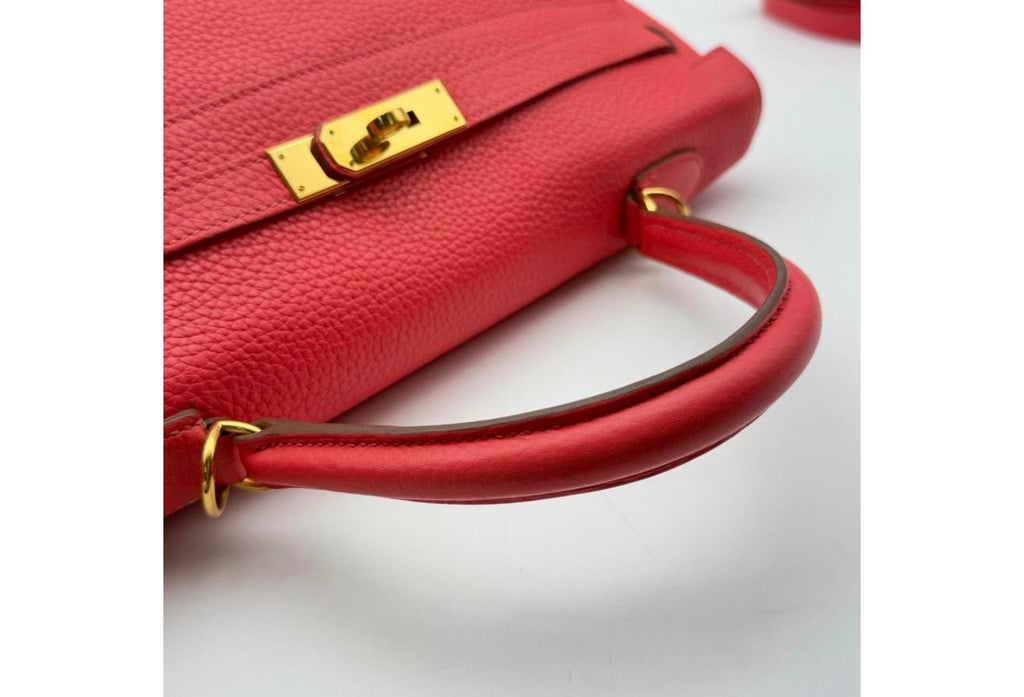 Red Kelly 35cm - Togo Leather, Gold Hardware (Ref C346897)