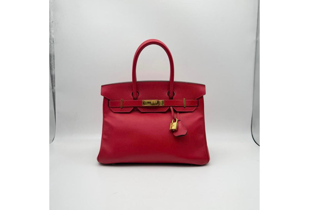 Rouge Casaque Birkin 30cm - Epsom Leather, Gold Hardware (Ref C346903)