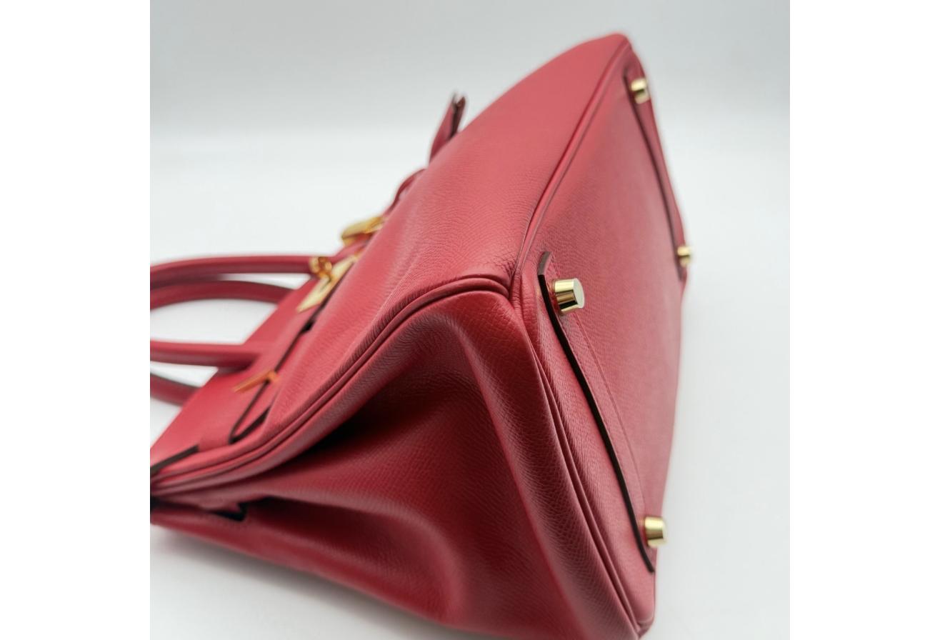 Rouge Casaque Birkin 30cm - Epsom Leather, Gold Hardware (Ref C346903)