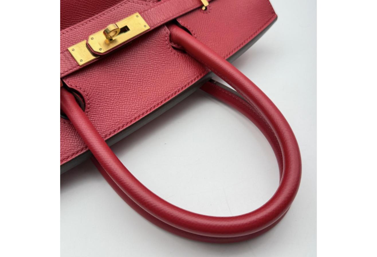 Rouge Casaque Birkin 30cm - Epsom Leather, Gold Hardware (Ref C346903)