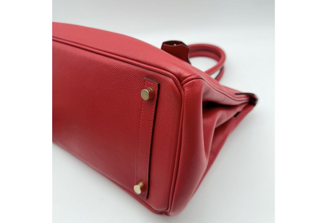 Rouge Casaque Birkin 30cm - Epsom Leather, Gold Hardware (Ref C346903)