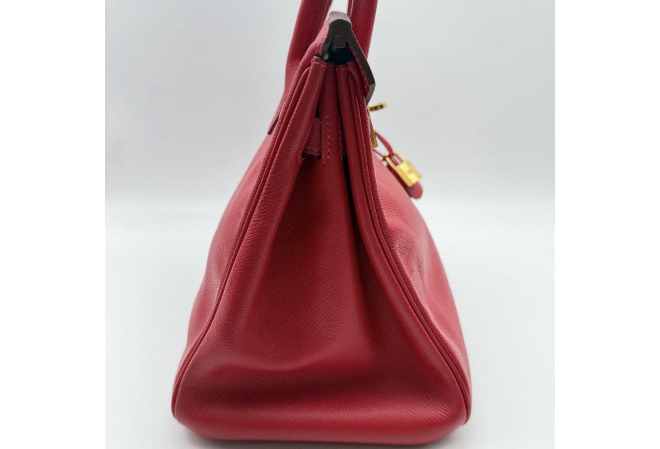 Rouge Casaque Birkin 30cm - Epsom Leather, Gold Hardware (Ref C346903)