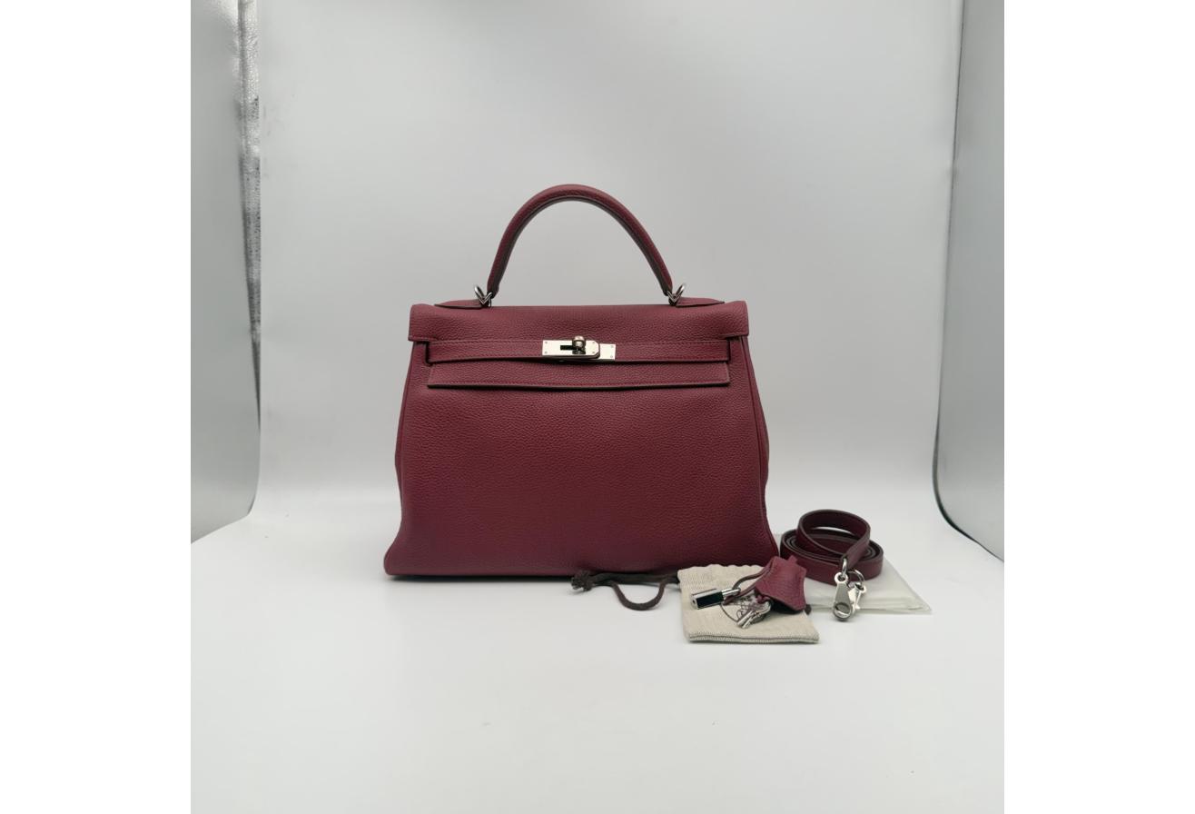 Red Hermes Birkin/Kelly 32cm (Ref C347142)