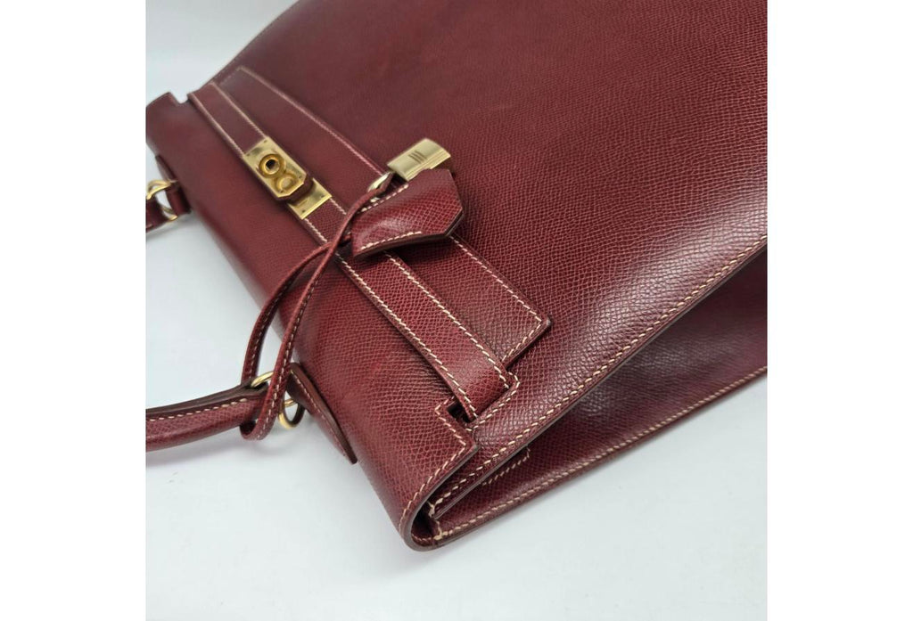 Burgundy Hermes Birkin/Kelly 35cm (Ref C354370)
