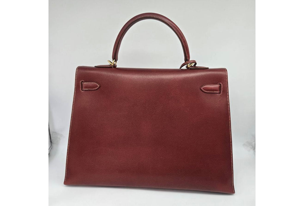 Burgundy Hermes Birkin/Kelly 35cm (Ref C354370)