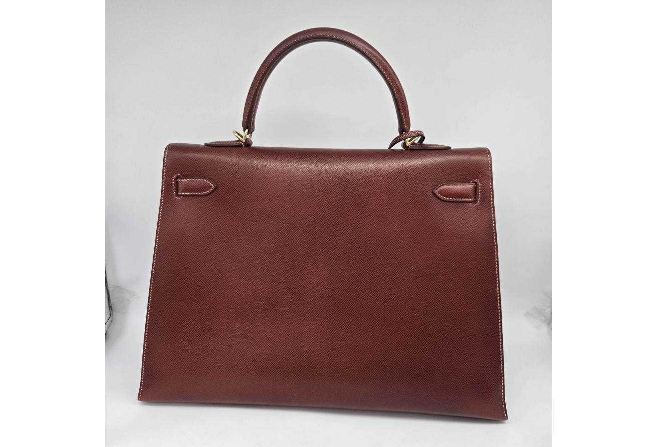Burgundy Hermes Birkin/Kelly 35cm (Ref C354370)