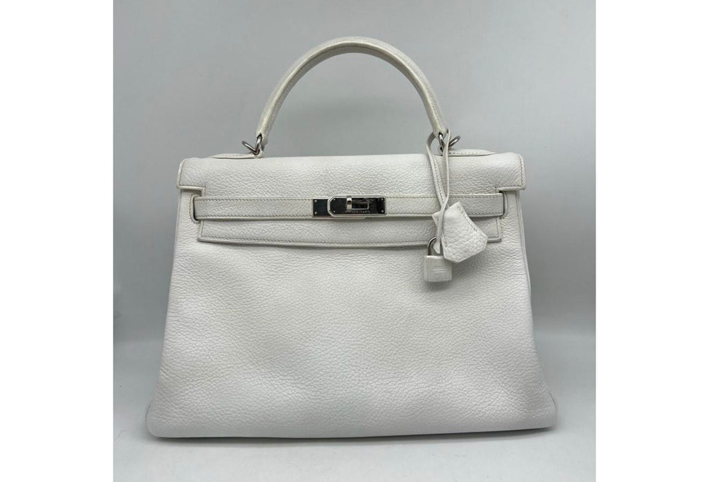 White Hermes Birkin/Kelly 32cm (Ref C354371)