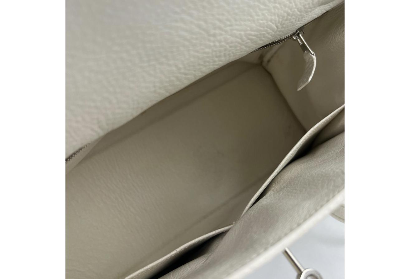 White Hermes Birkin/Kelly 32cm (Ref C354371)