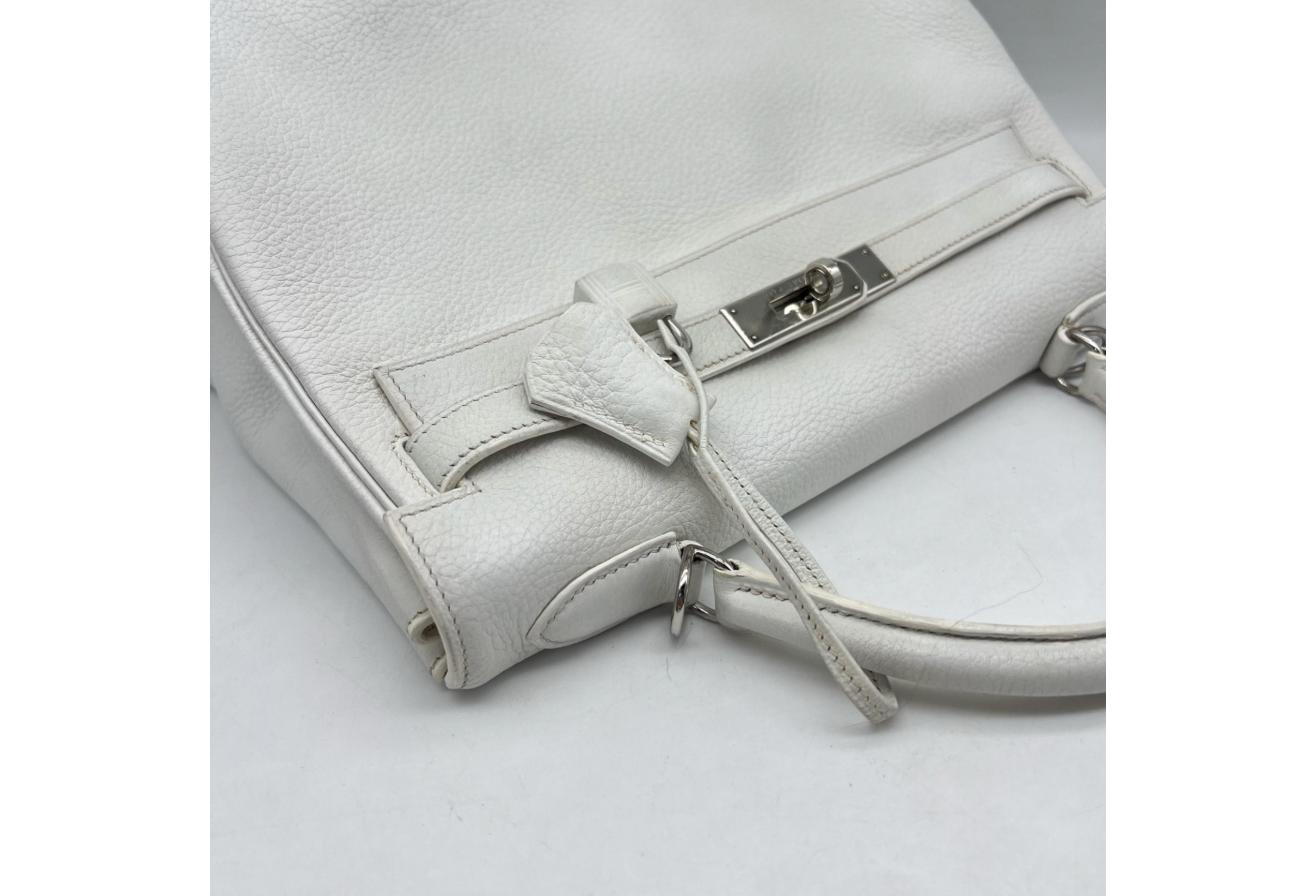 White Hermes Birkin/Kelly 32cm (Ref C354371)
