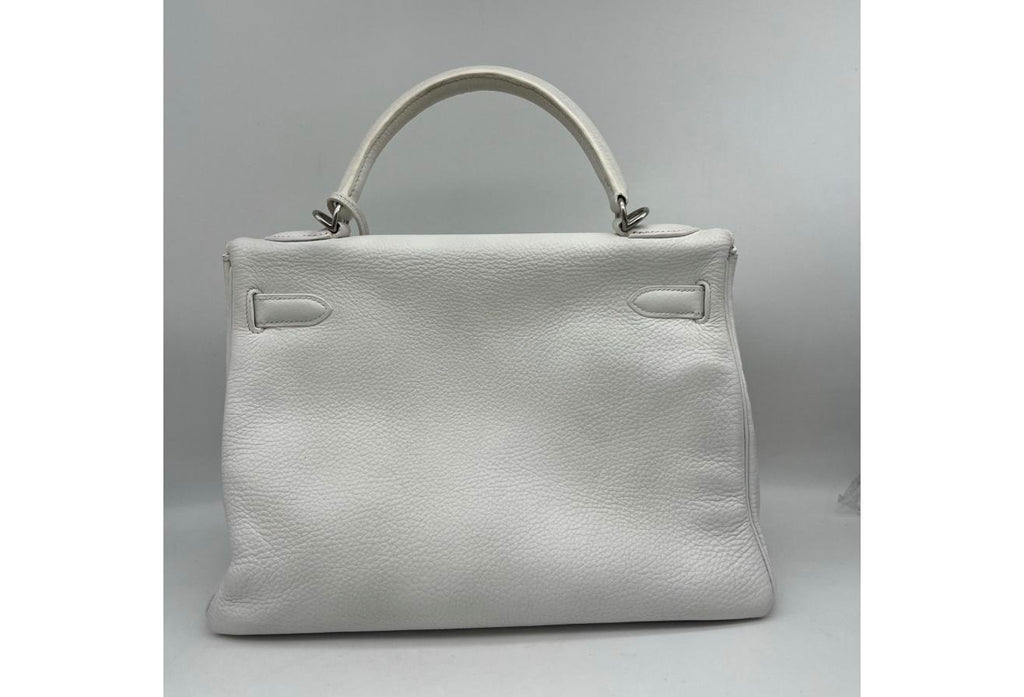White Hermes Birkin/Kelly 32cm (Ref C354371)