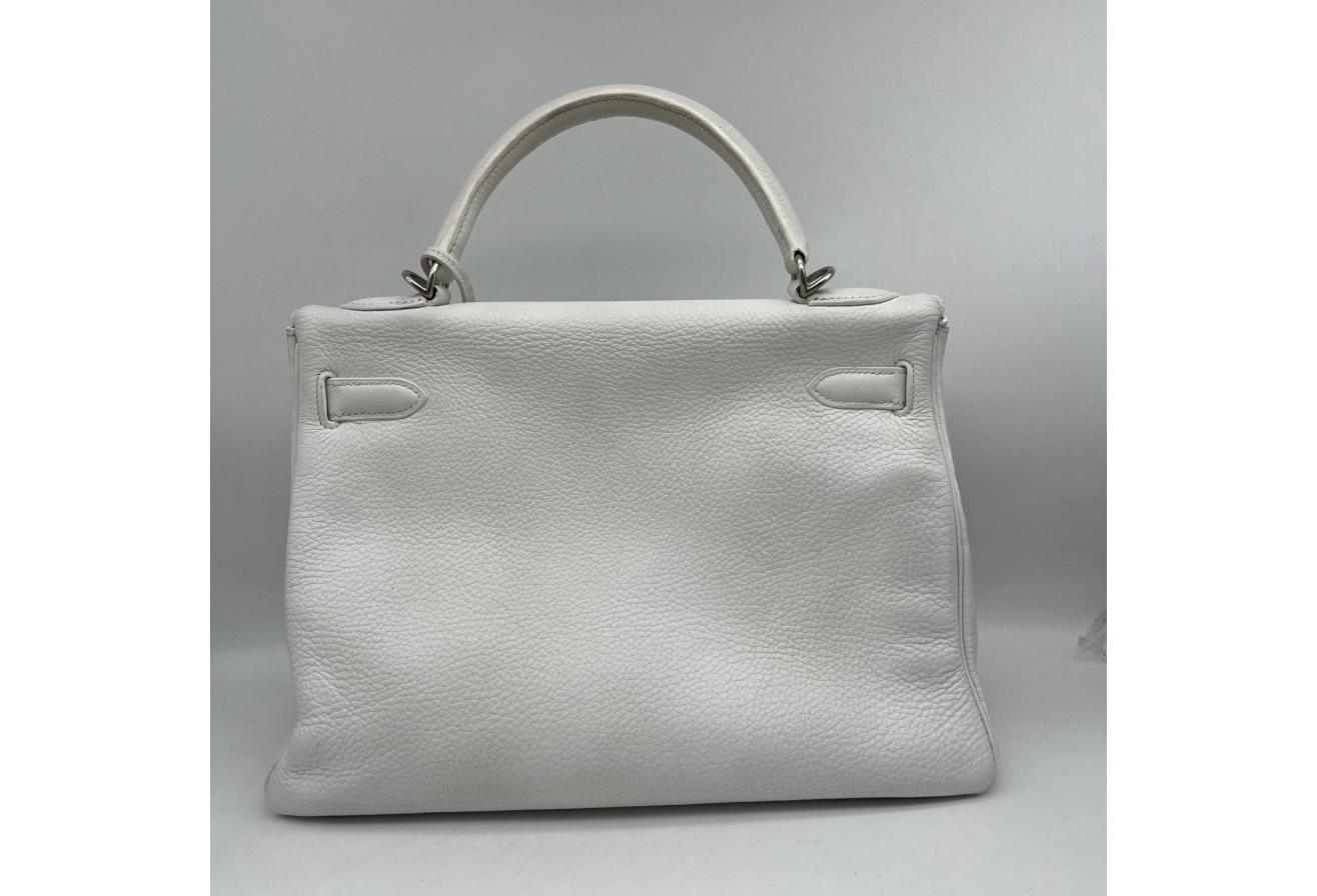 White Hermes Birkin/Kelly 32cm (Ref C354371)