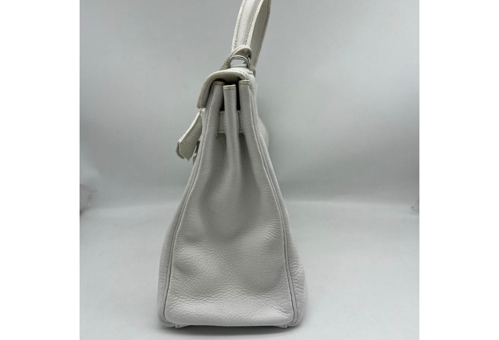 White Hermes Birkin/Kelly 32cm (Ref C354371)