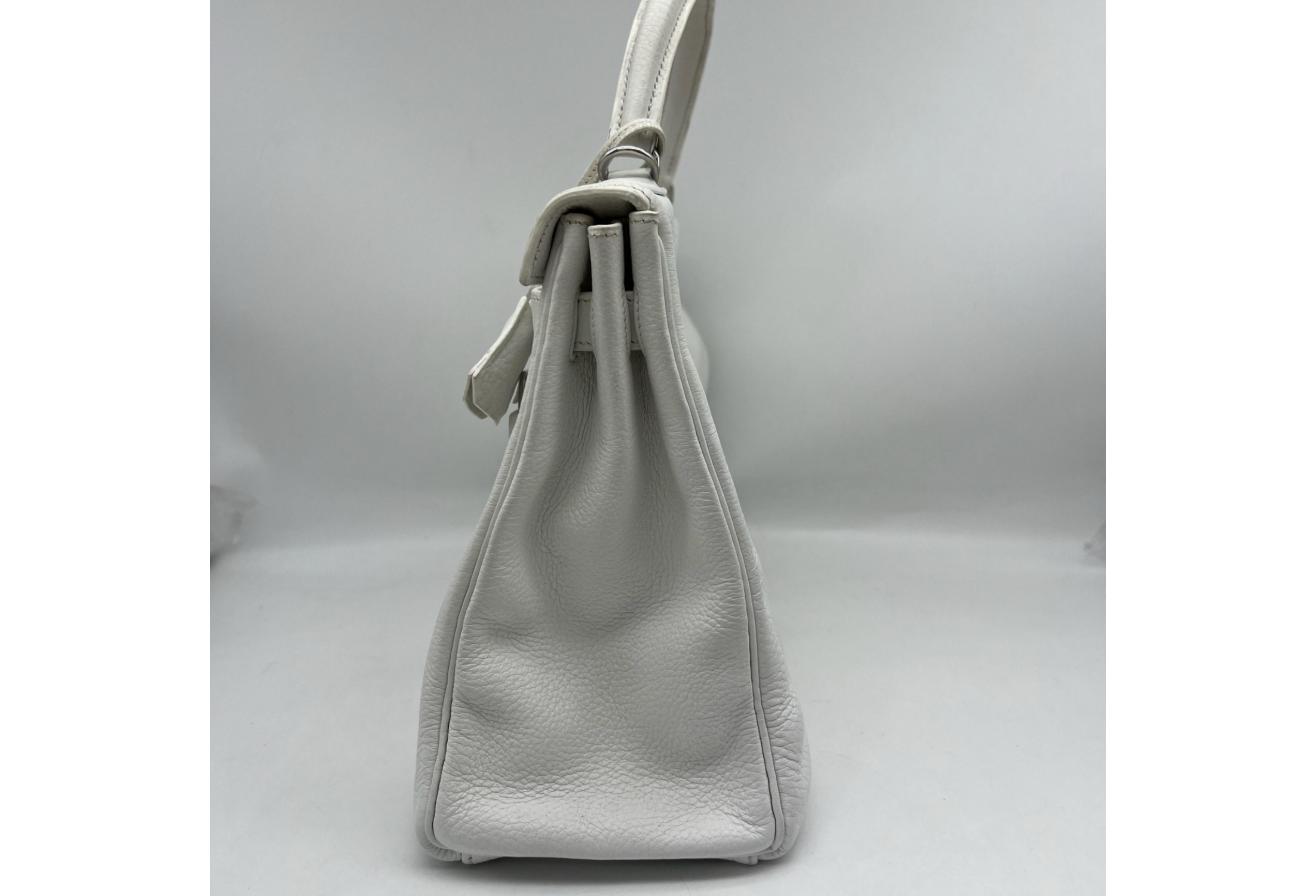 White Hermes Birkin/Kelly 32cm (Ref C354371)