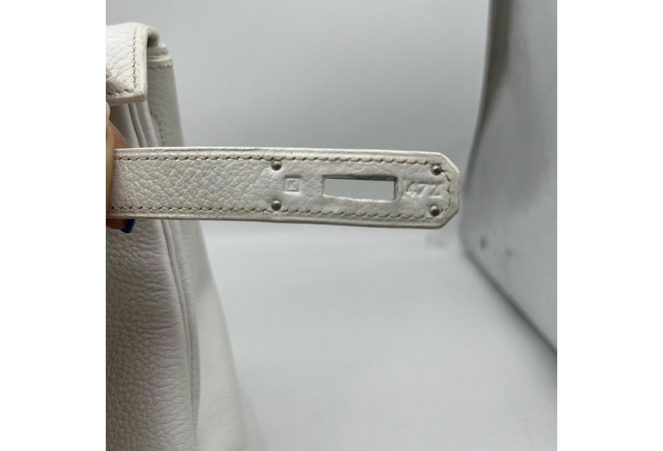 White Hermes Birkin/Kelly 32cm (Ref C354371)