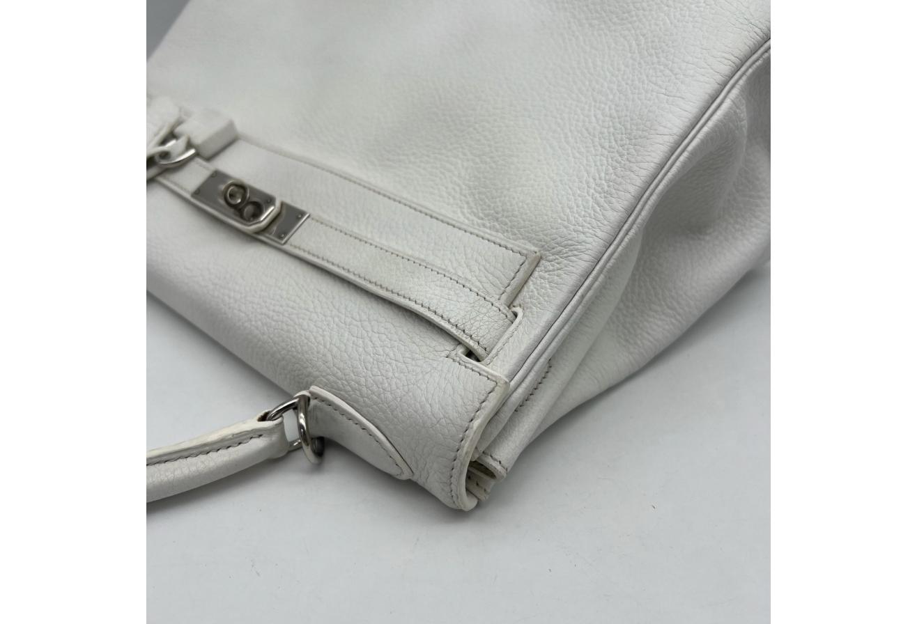 White Hermes Birkin/Kelly 32cm (Ref C354371)