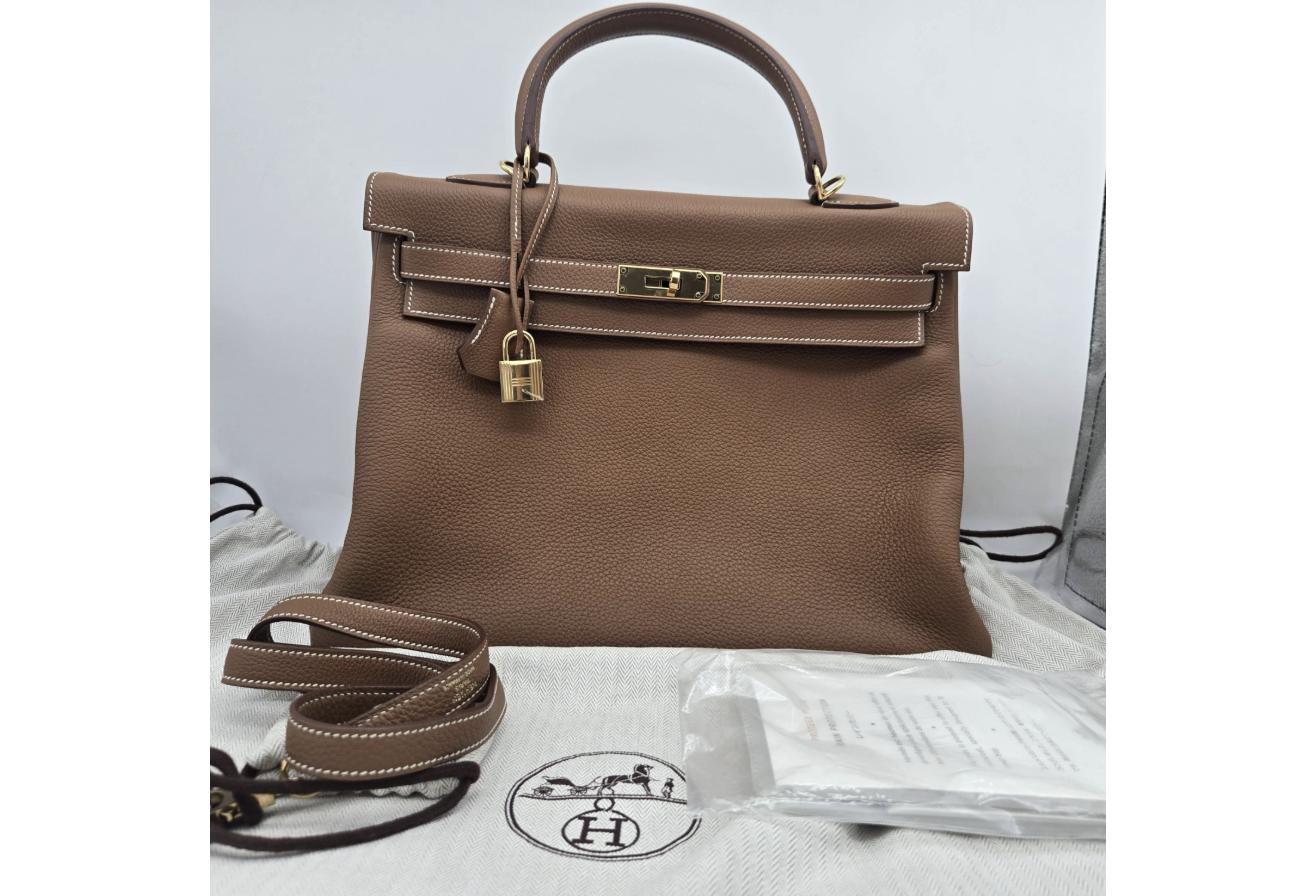 Brown Hermes Birkin/Kelly 35cm (Ref C354372)