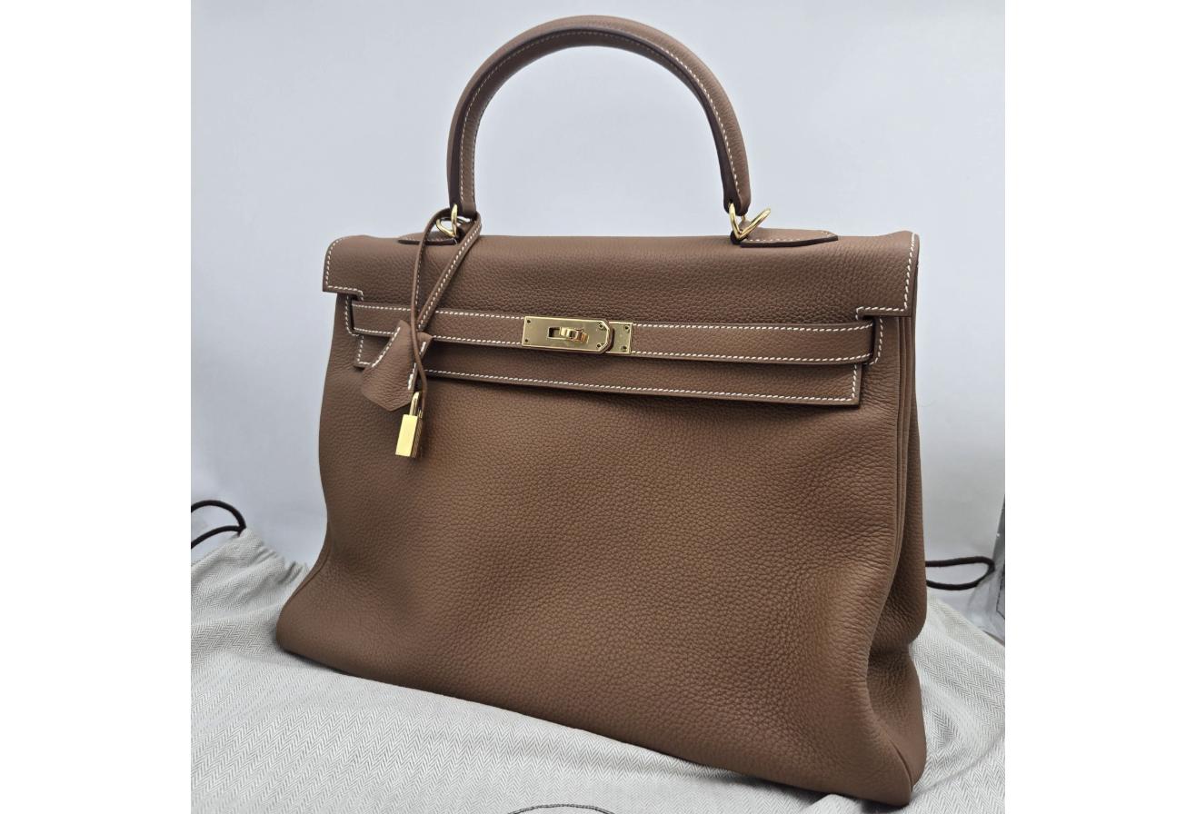 Brown Hermes Birkin/Kelly 35cm (Ref C354372)