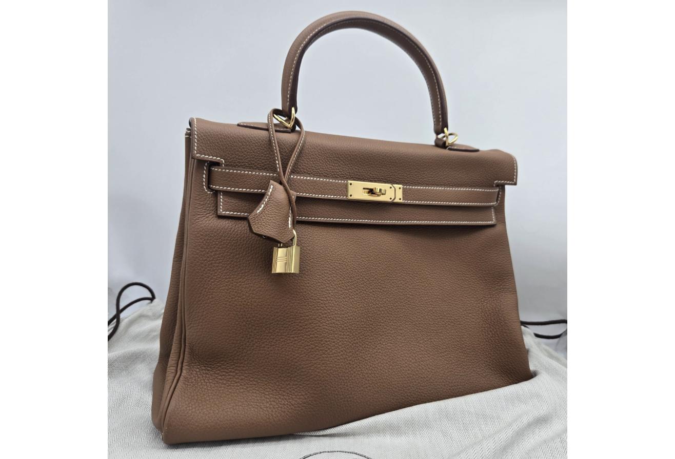 Brown Hermes Birkin/Kelly 35cm (Ref C354372)