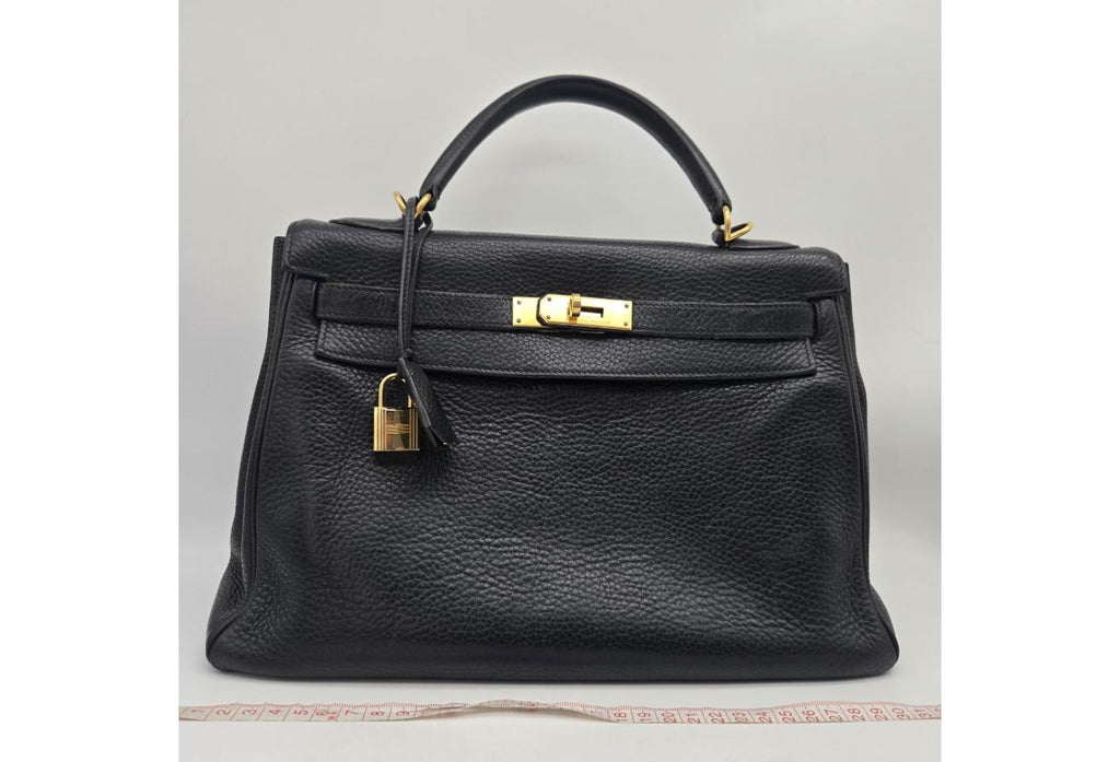 Black Hermes Birkin/Kelly 32cm (Ref C354374)
