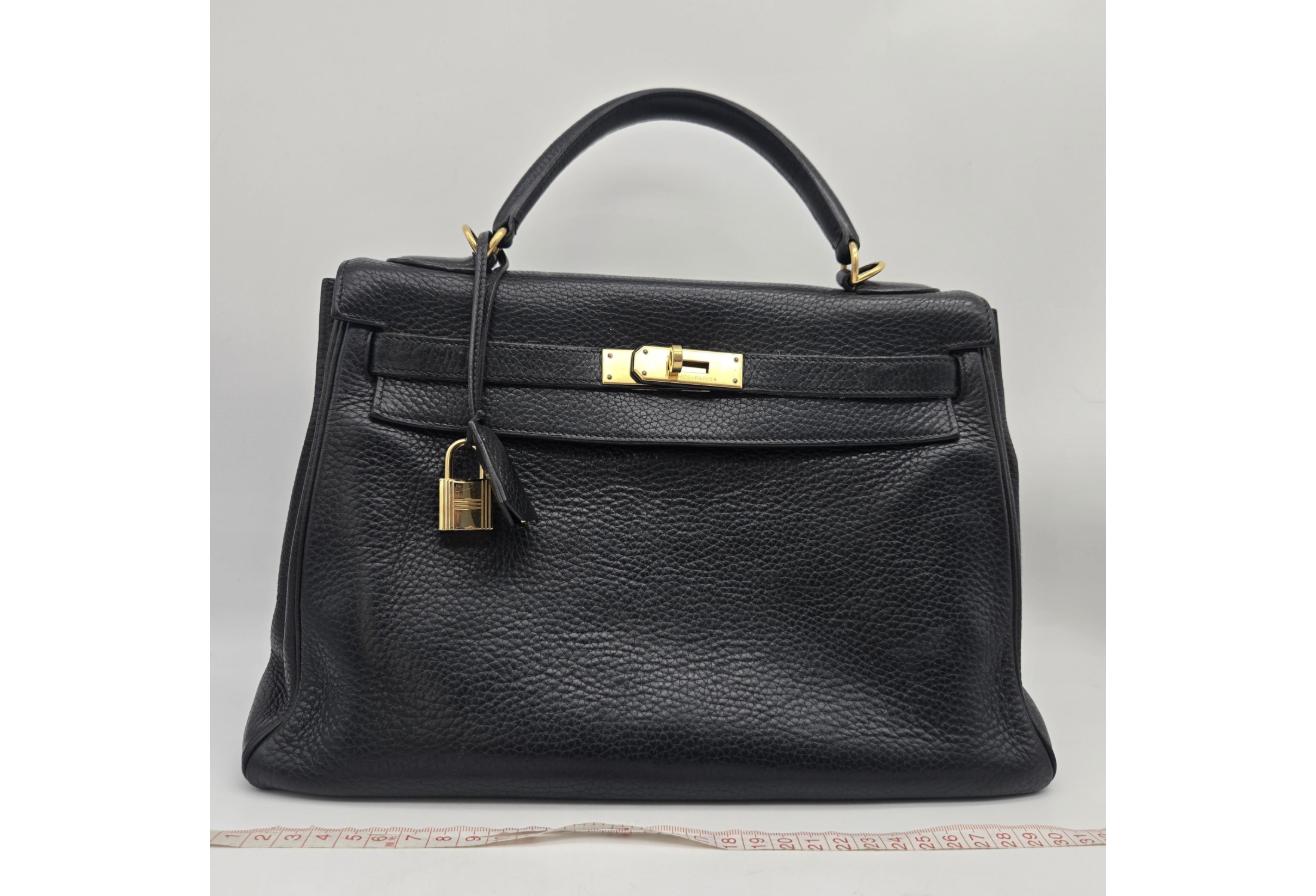 Black Hermes Birkin/Kelly 32cm (Ref C354374)