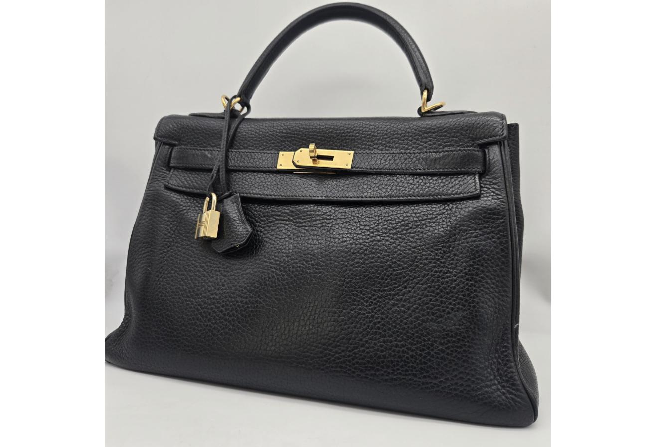 Black Hermes Birkin/Kelly 32cm (Ref C354374)