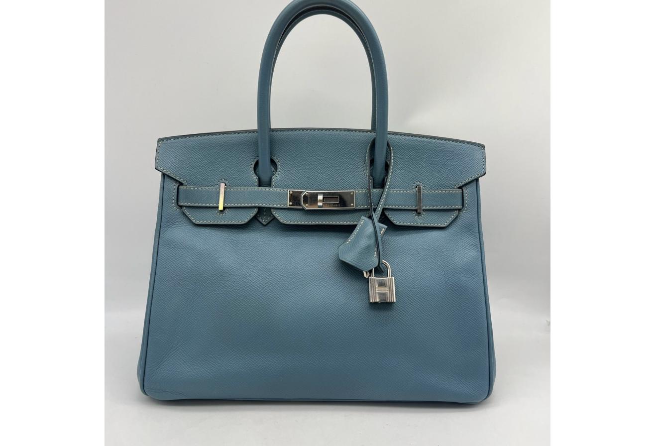 Blue Hermes Birkin/Kelly 30cm (Ref C354375)