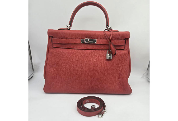 Hermès Birkin/Kelly Handbag – Red, 30 cm