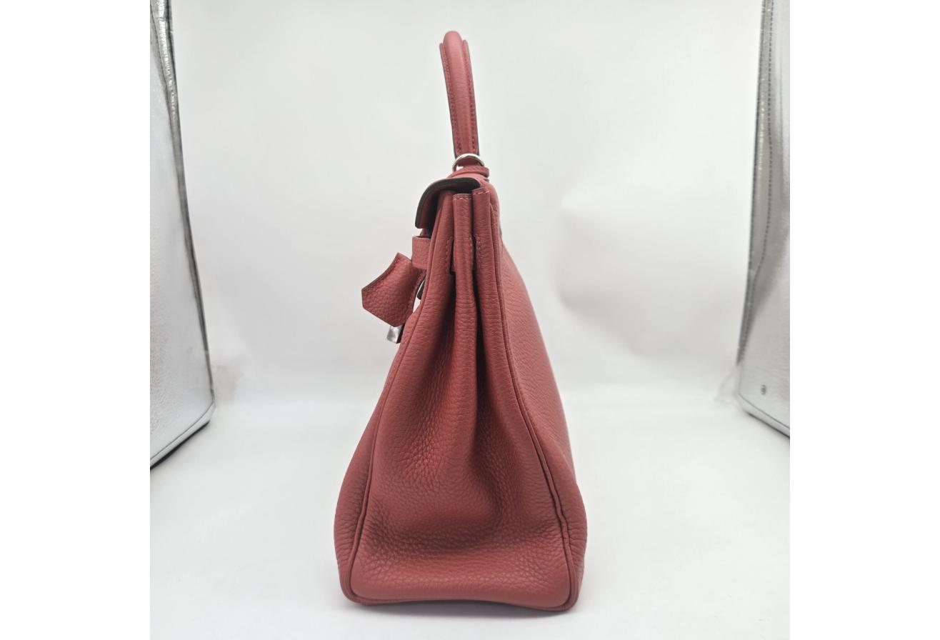 Red Hermes Birkin/Kelly 30cm (Ref C354376)