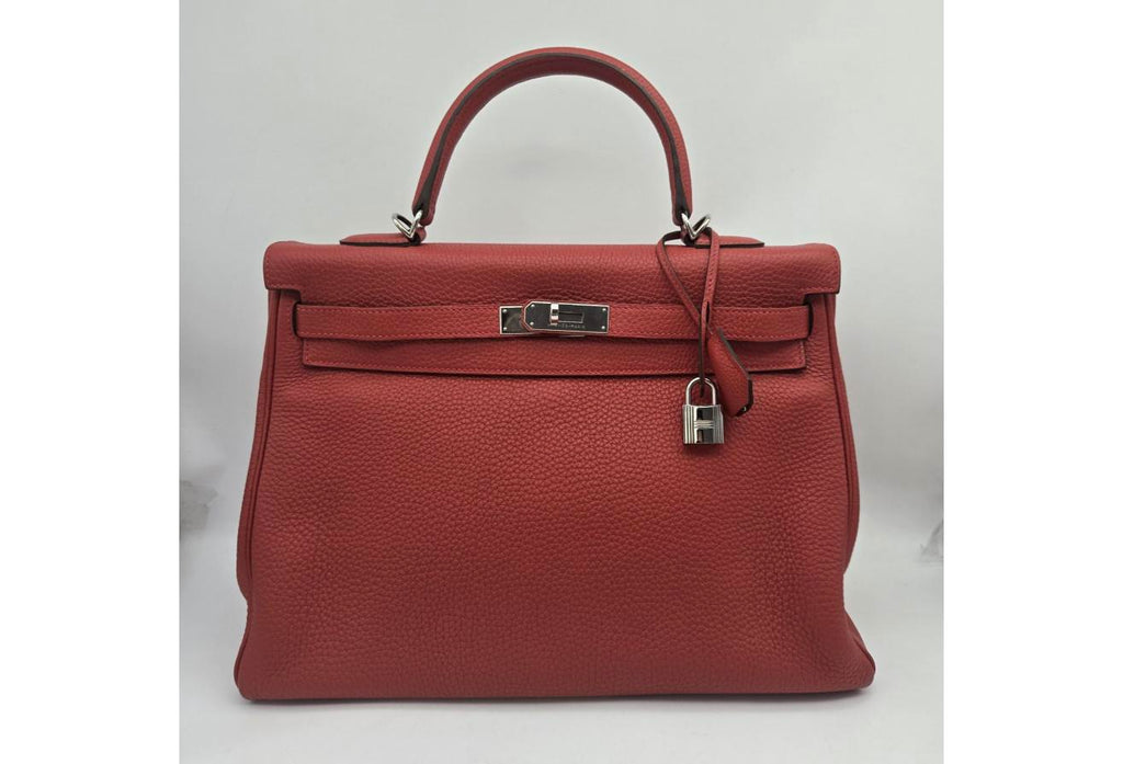 Red Hermes Birkin/Kelly 30cm (Ref C354376)