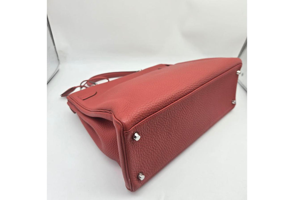 Red Hermes Birkin/Kelly 30cm (Ref C354376)