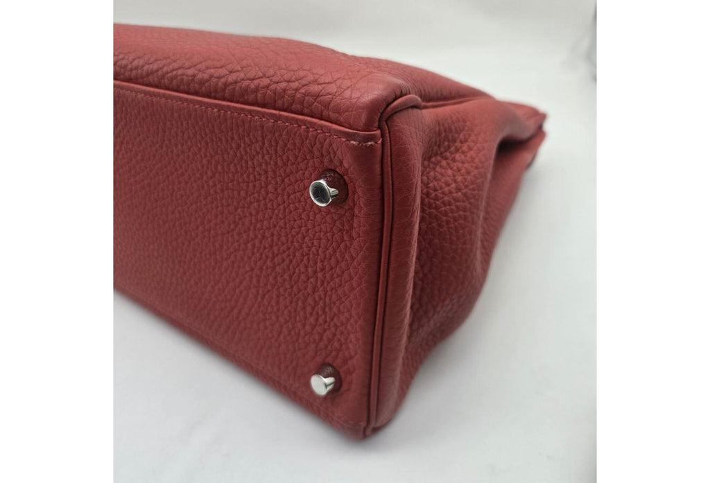 Red Hermes Birkin/Kelly 30cm (Ref C354376)