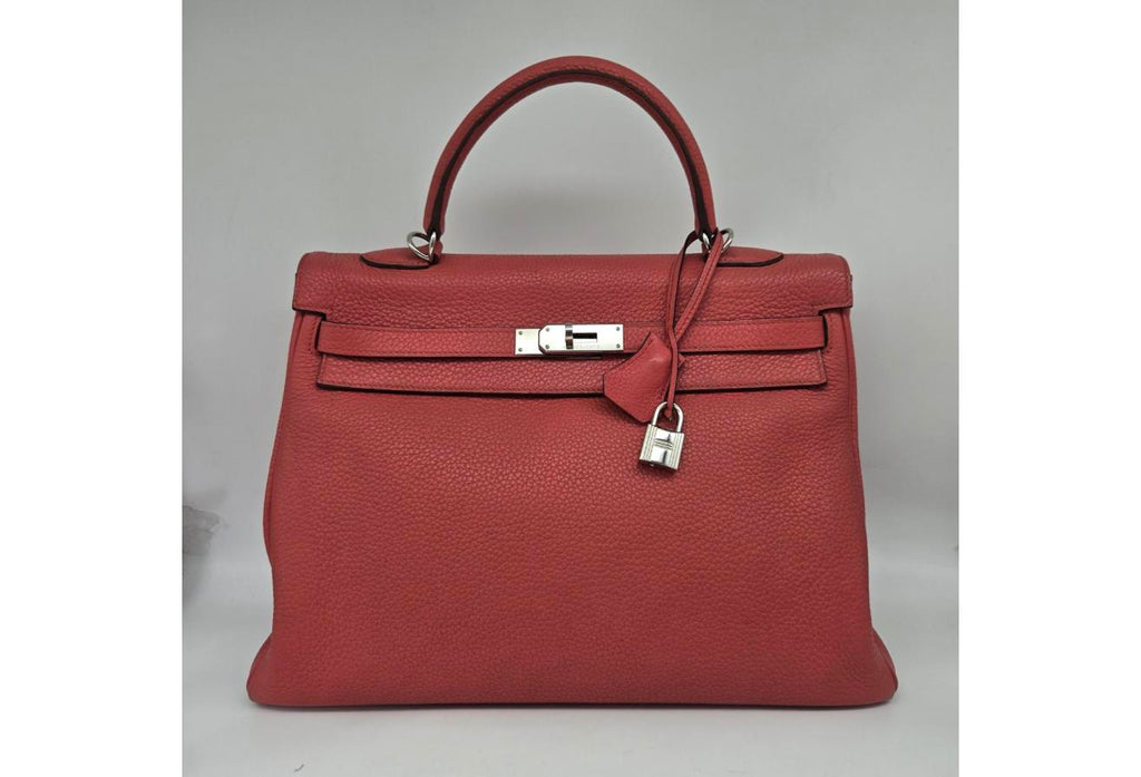 Red Hermes Birkin/Kelly 35cm (Ref C354377)