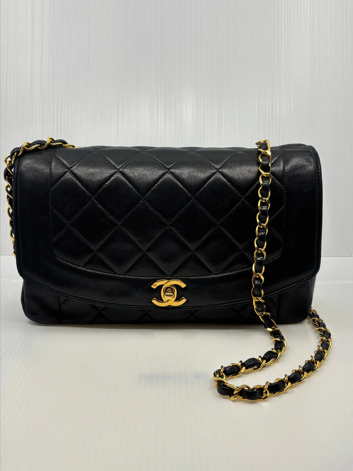 Chanel Medium Diana black lambskin flap bag
