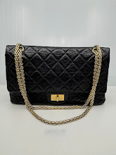 Chanel Reissue 2.55 Double Flap in black aged calfskin, alternate front view