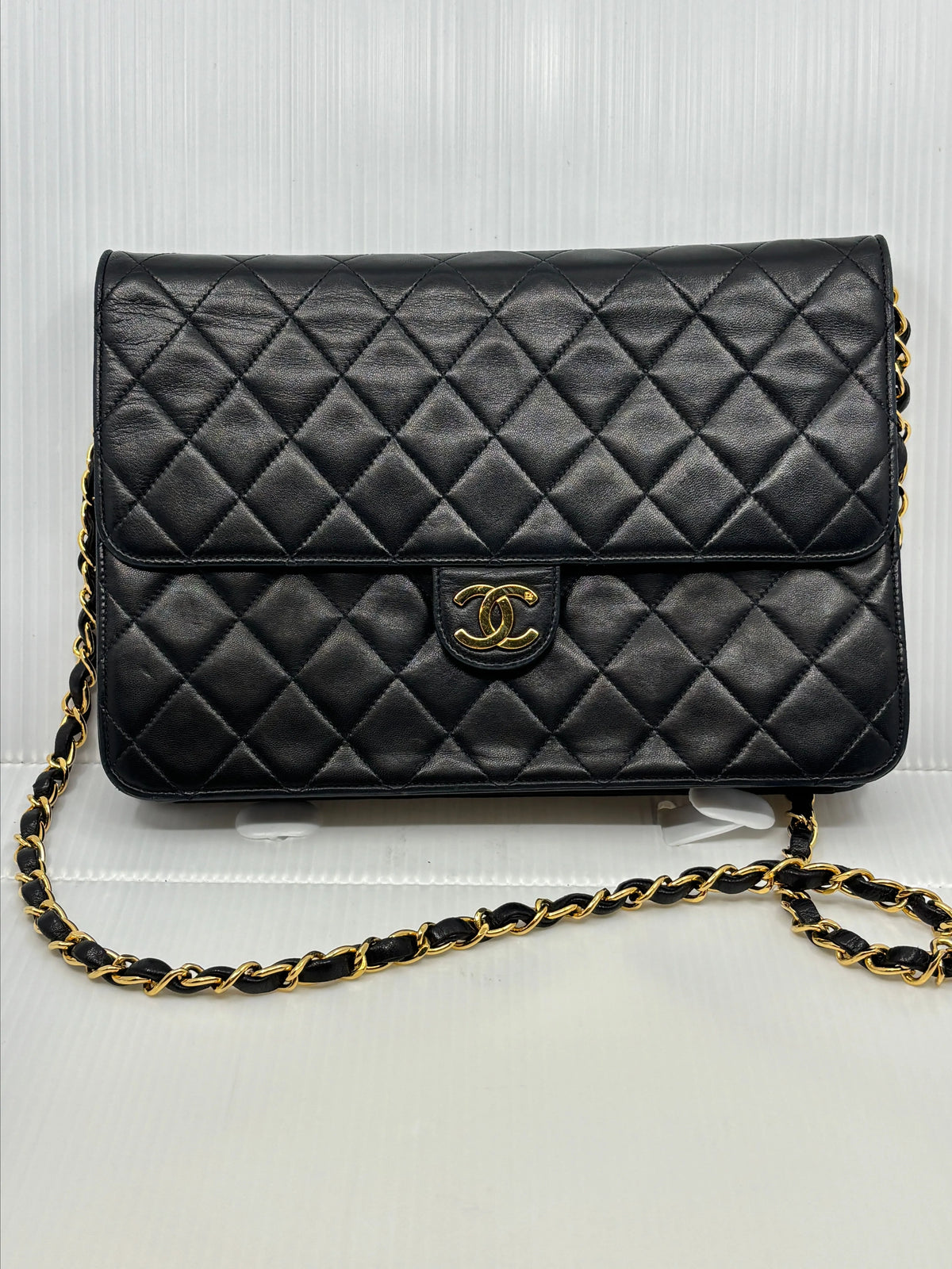 Chanel Quilted Lambskin Single Flap Bag – Black, Gold Hardware (NM924-20)